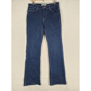Levis Classic Bootcut Jeans Womens Size 8 Dark Wash Blue Denim Stretch Pants
